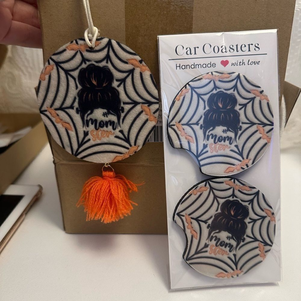 Car coaster & Freshener set